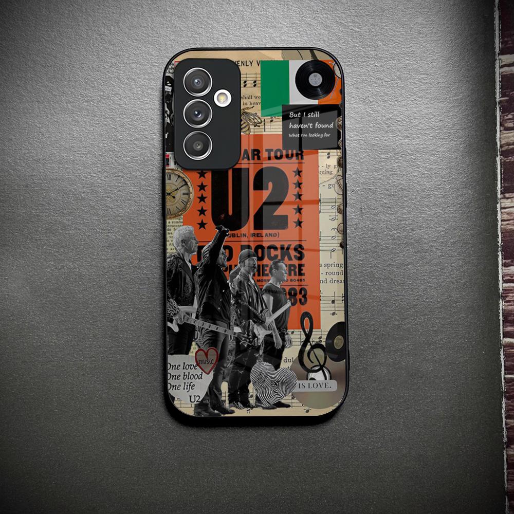 Чехол для телефона Rock And Roll U-U2 Band Стекло Для Samsung Galaxy S26 S23 S25 S24 S21 S22 S20 Ultra Fe Plus A34 A15 A14 Чехол