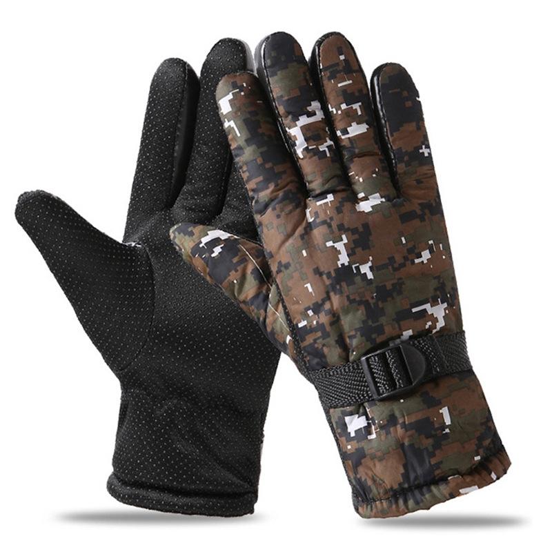 Tactical Military Men Winter Warm Anti-Slip Waterproof Thermal Heated Gloves Outdoor Hiking Fishing Ski Gloves