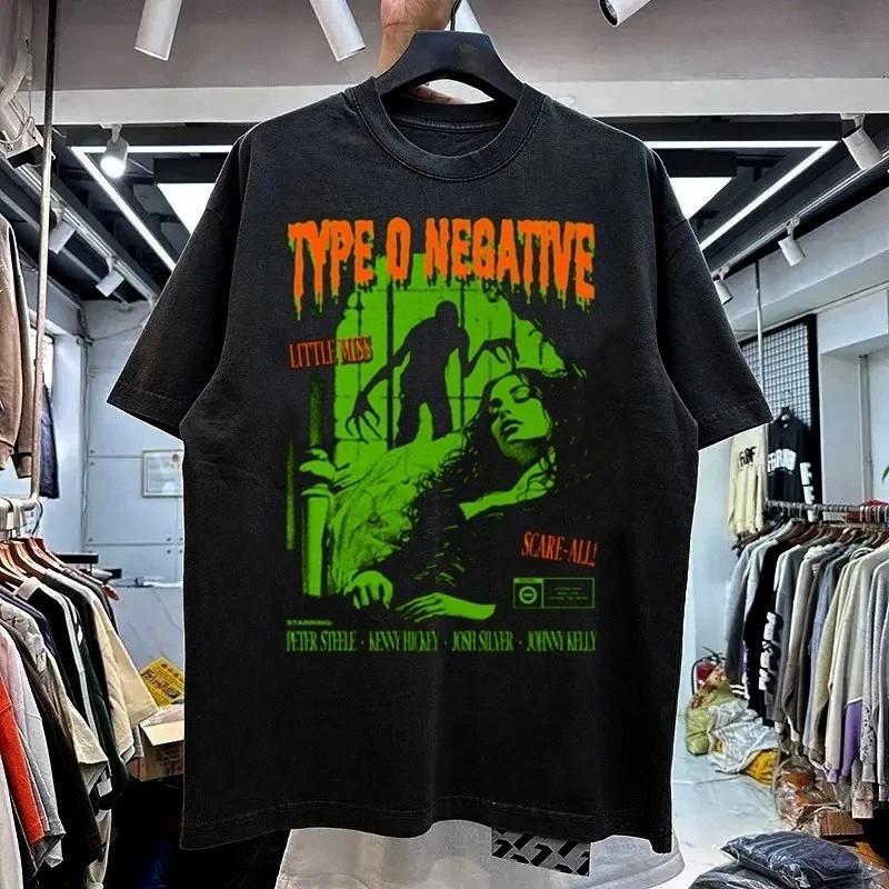Винтажная футболка Type O Negative 90-х с принтом Little Miss, унисекс для мужчин и женщин