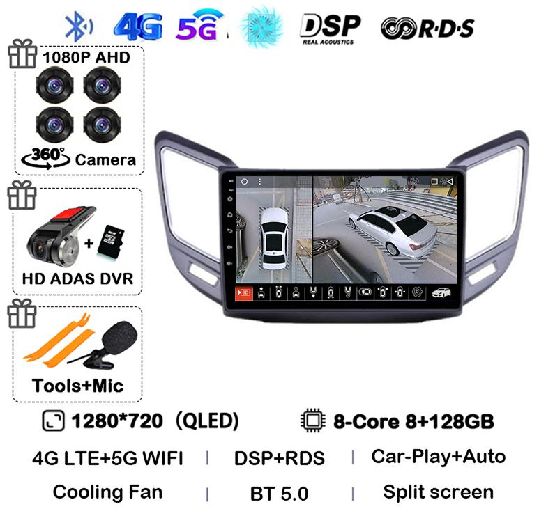 Android 14 Carplay Auto For Changan CS15 2016 2017 2018 2019 2020 Multimedia Car Radio Player WIFI+4G Stereo Touch Screen DSP