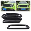 7pcs Front Grill Grille Insert Cover Trim Frame For Jeep Renegade 2015-2018