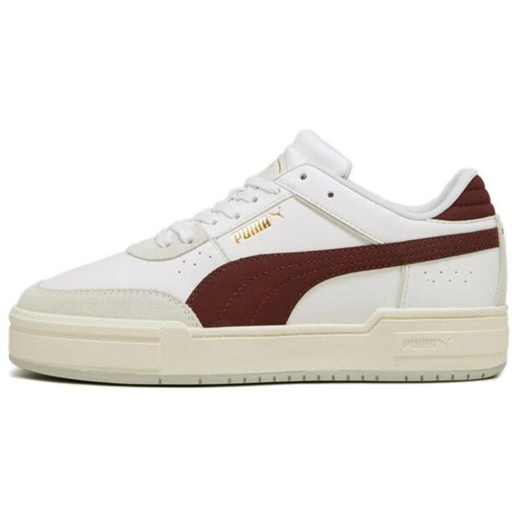 PUMA Unisex CA Pro Low Top Sneakers White Red 393445-02