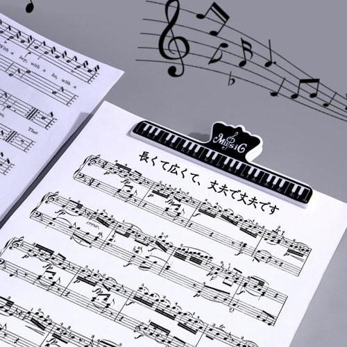 Sheet Music Clips, Music Stands, Clips, Page Holders, Music Books, Page Holders, Plastic, for Piano, Guitar, and Books, Set of 4, 4 Colors (Type B)