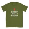 Insert Cheesy Bread Funny Meme Sayings TShirts Unisex  Vintage Cotton Tees Round Collar Short Sleeve T Shirts Gift Idea Clothes