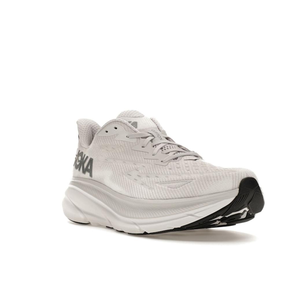 HOKA Clifton 9 Nimbus Cloud Steel Wool Men Sneakers White 1127895-NCSW