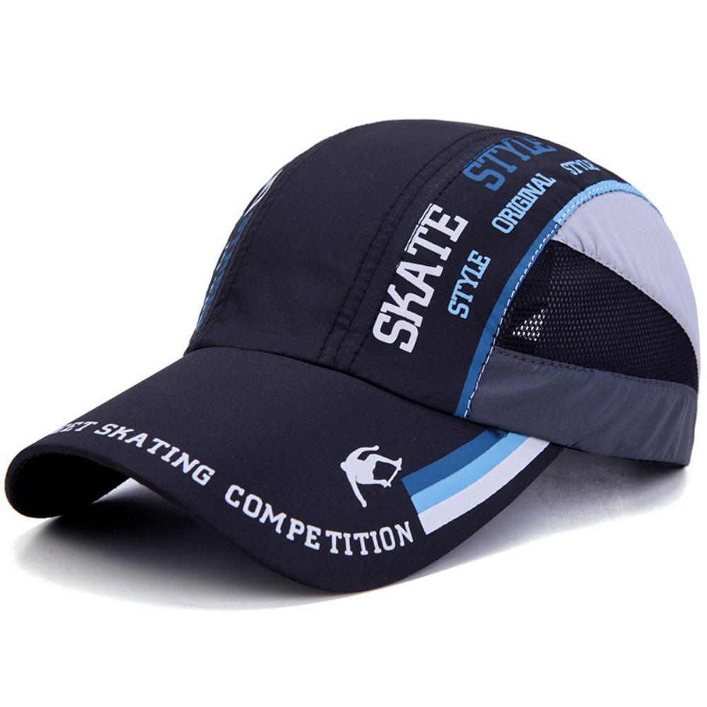 Letter Patchwork Sunshade Baseball Hat Ultra Thin Mesh Baseball Cap Quick Drying Hat  Couple