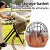 Bicycle Storage Basket Large Capacity Universal Easy To Install Handwoven Pet Seat Front Handlebars Carrier Bike Accessories