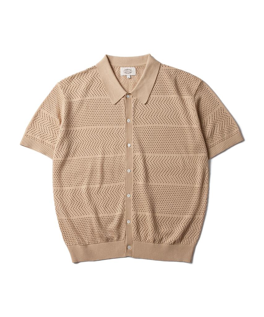 AMFEAST Amalfi Crochet Half Shirt Beige