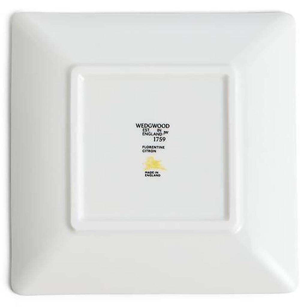 [Officially Imported] Wedgwood Florentine Citron Square Tray, Approximately 14.5cm, Yellow, Product Number 1076509