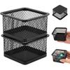 Paper Clip Holder for Desk, Paperclip Holders Mesh Paperclip Dispenser Organizer for Desk Binderclip Bobby Pin Holder Container for Home Office