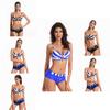 Высококачественный Летний Женский Купальник Push-Up из 2 Частей, Полосатый Бикини Комплект Для Женщин