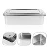 Covered Baking Tray Rectangular Cake Pan Metal Pie Pans Cakes Oven Bread with Lid