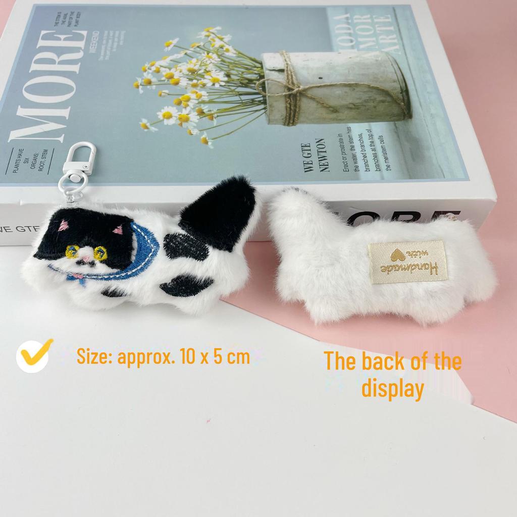 Милая подвеска в виде плюшевого кота Calico и брелок для ключей в виде сиамского кота, аксессуары для котят - мультяшные украшения для сумок-кукол