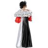 M-XL Хэллоуин Куила Далматин косплей игра черно-белая ведьма форма сценический костюм для выступления