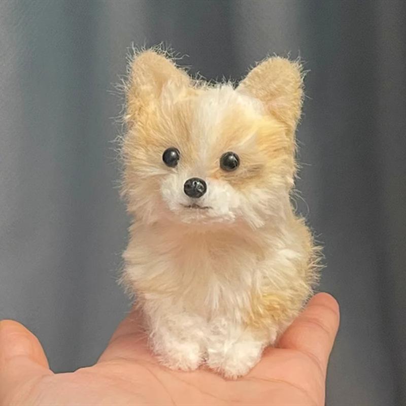 Милый модный витой стик Собачка DIY Сумка с материалами Ручная работа Плюшевая кукла Девочка Маленький подарок Сиба-ину Хаски Сумка с материалами для ручной работы