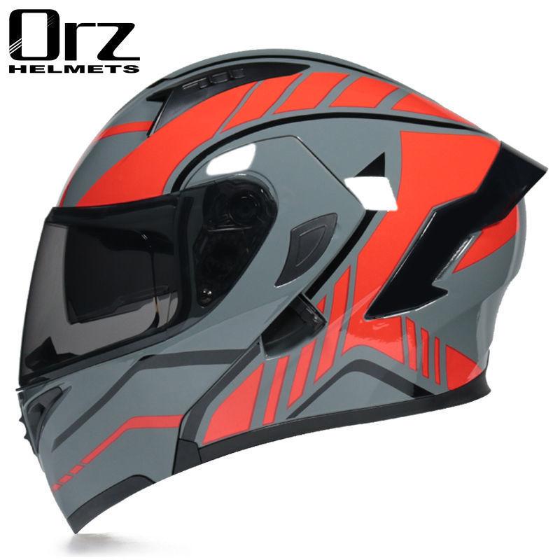Motorcycle Helmets Men's and Women's Unveiling Helmets Full Helmets Tail Rider Bluetooth Locomotive Men's and Women's Winter Personality Electric