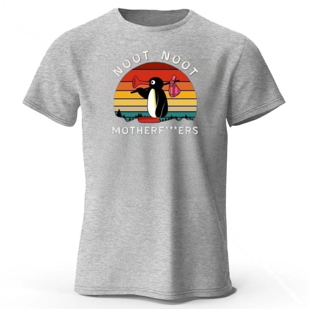 Angry Penguin High-quality Pure Cotton Short Sleeved Men's Loose Oversized Comfortable Breathable Sports T-shirt Tops