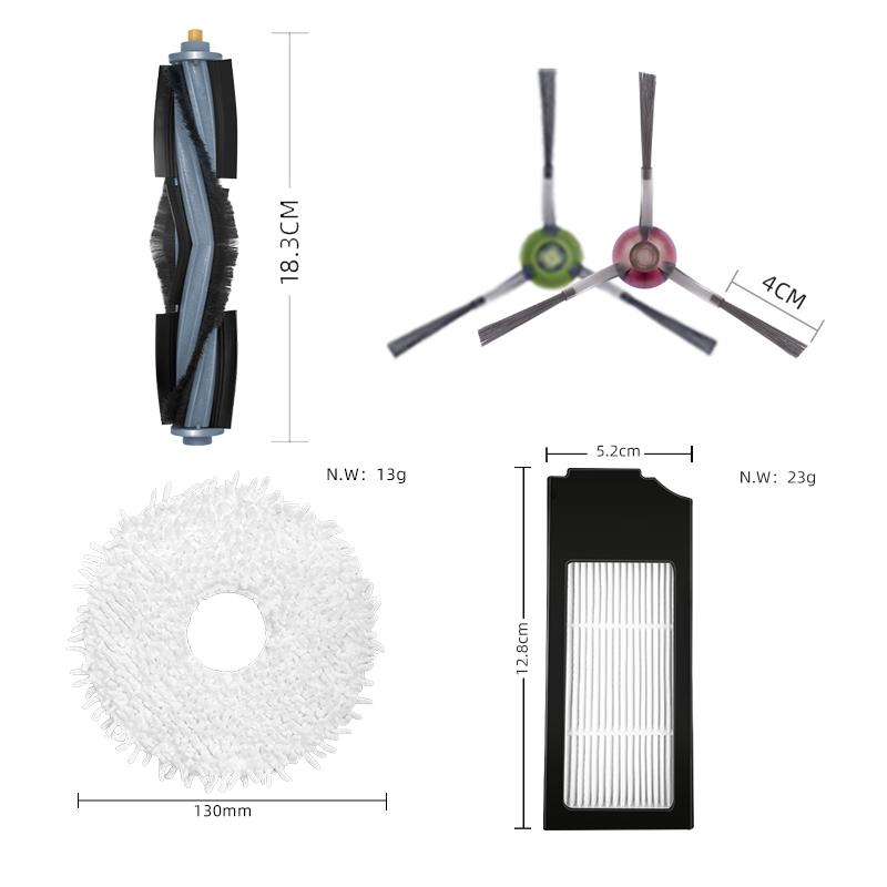 Compatible For ( Ecovacs X1 Turbo, X1 Omni, T10 Turbo, T10 Omni ) Main Side Brush Filter Mop Dust Bag Robot Vacuums Accessory