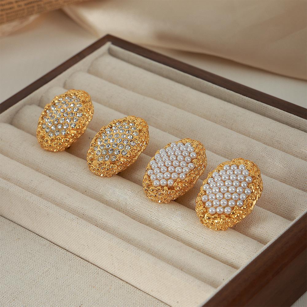 Серьги French Design Sense Oval Honeycomb, женские модные, легкие, роскошные, стильные, серьги-бусины, серьги-пуговицы из титановой стали с покрытием из настоящего золота