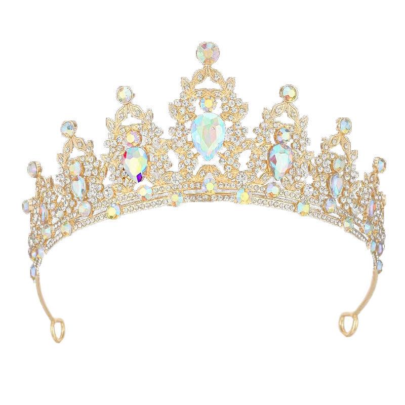 Европейские и американские свадебные головные уборы Корона Ручной работы Стразы Ободок Простая и элегантная корона Аксессуары для свадебного платья