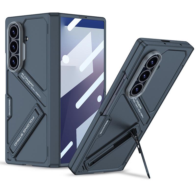 Подходит для чехла для мобильного телефона Samsung Z Fold7, подставка, чехол для мобильного телефона Vision, индивидуальность, центральная ось, полная защита, легкая роскошь