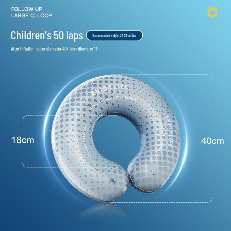 Прочный детский надувной плавательный круг толкающего типа