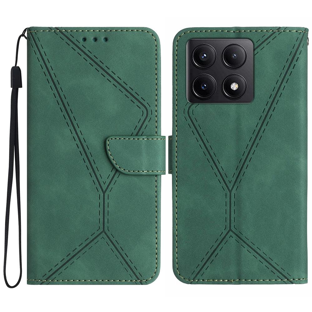 HT05 Для Xiaomi 14T Pro Чехол Кожаный Флип-чехол с Текстурой Кожи