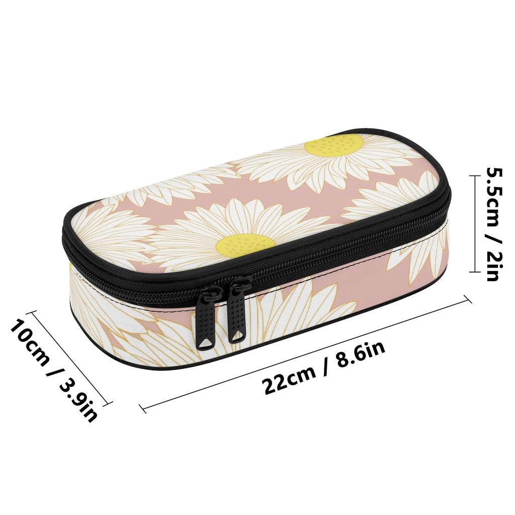 Pencil Case High Capacity Easy Open Zipper Durable 300D Polyester with Mesh Pocket Removable Divider and Pen Slots for Students