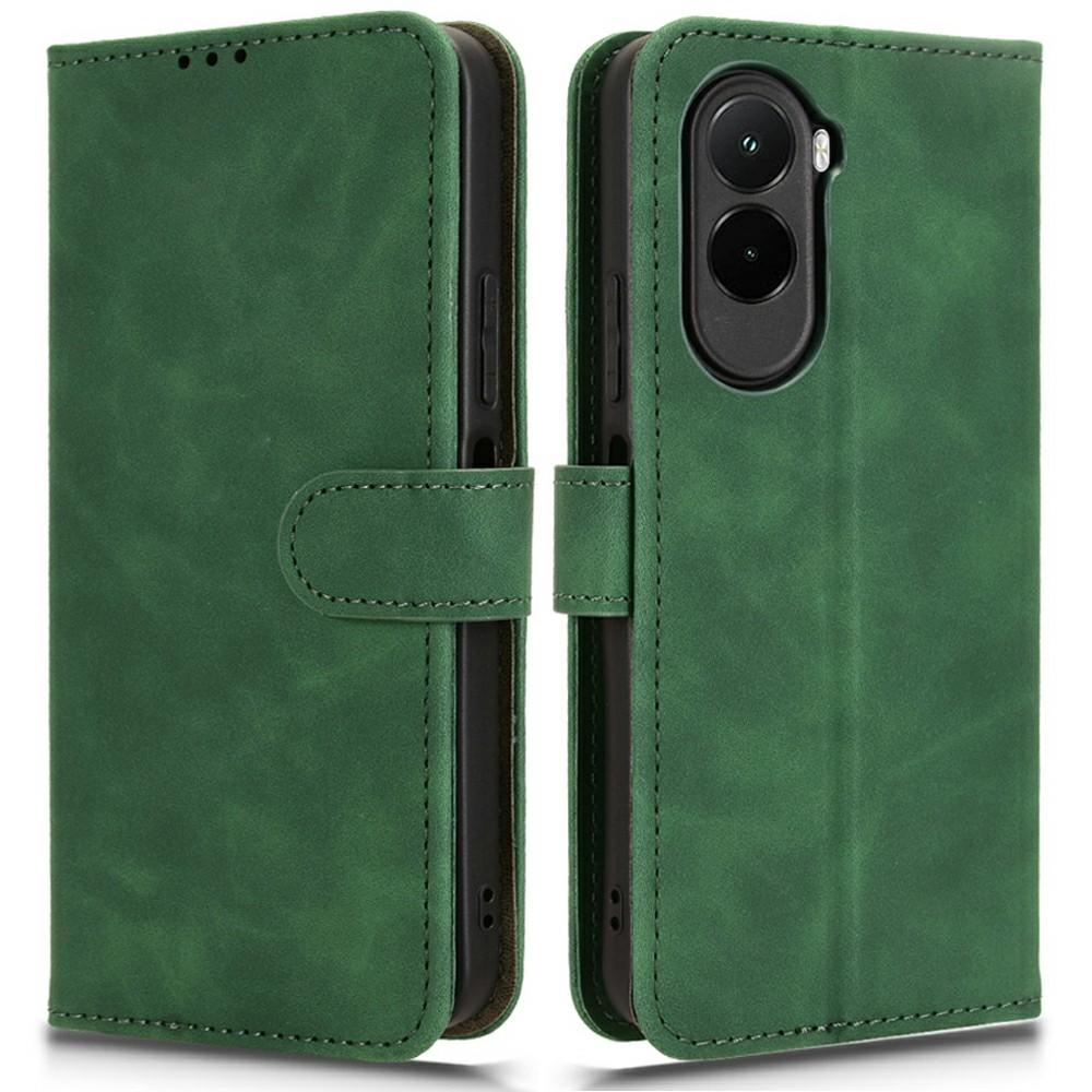 Для Xiaomi Poco M7 4G (США) (171 мм) Кожаный чехол с тактильным покрытием, противоударный, кошелек, откидная крышка для телефона