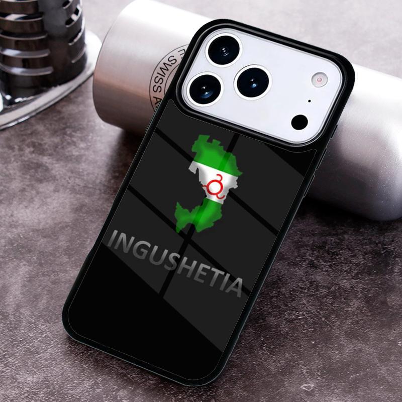 Мягкий чехол для телефона с флагом Ингушетии для iPhone 17 16 15 Pro Max Air 14 13 12 11 Plus Ударопрочный чехол