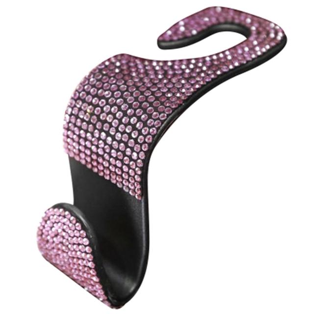 Универсальный крючок для спинки автомобильного сиденья, вешалка со стразами, универсальная подставка для спинки, держатель для хранения, аксессуары для салона автомобиля