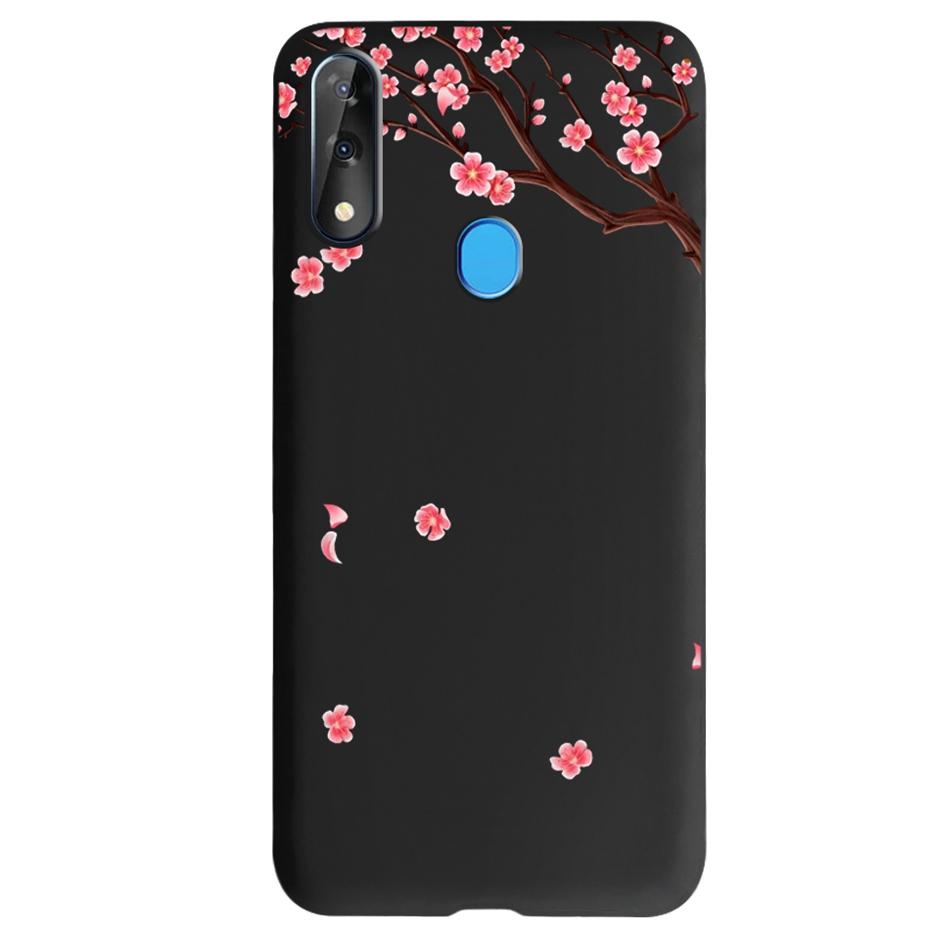 Чехол для ZTE Blade V10 Модный Цветочный Узор Сердце Чехлы для Телефона Для ZTE Blade V10 Vita V 10 Черный Силиконовый Мягкий TPU Бампер