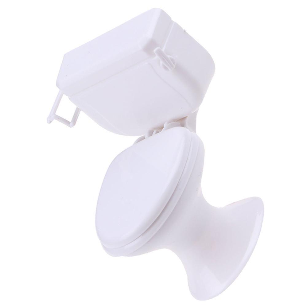 Playing House Miniature Toilet White Closestool Model Doll Accessories Dollhouse Furniture