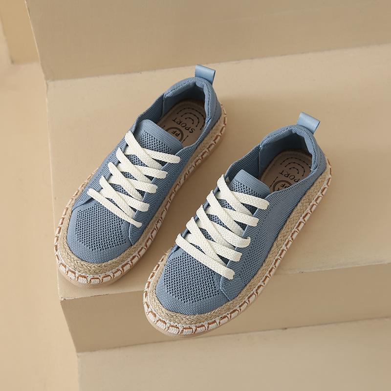 Сетчатые женские лоферы, старые пекинские тканевые туфли, женские летние тонкие повседневные универсальные туфли на плоской подошве для ленивых рыбаков