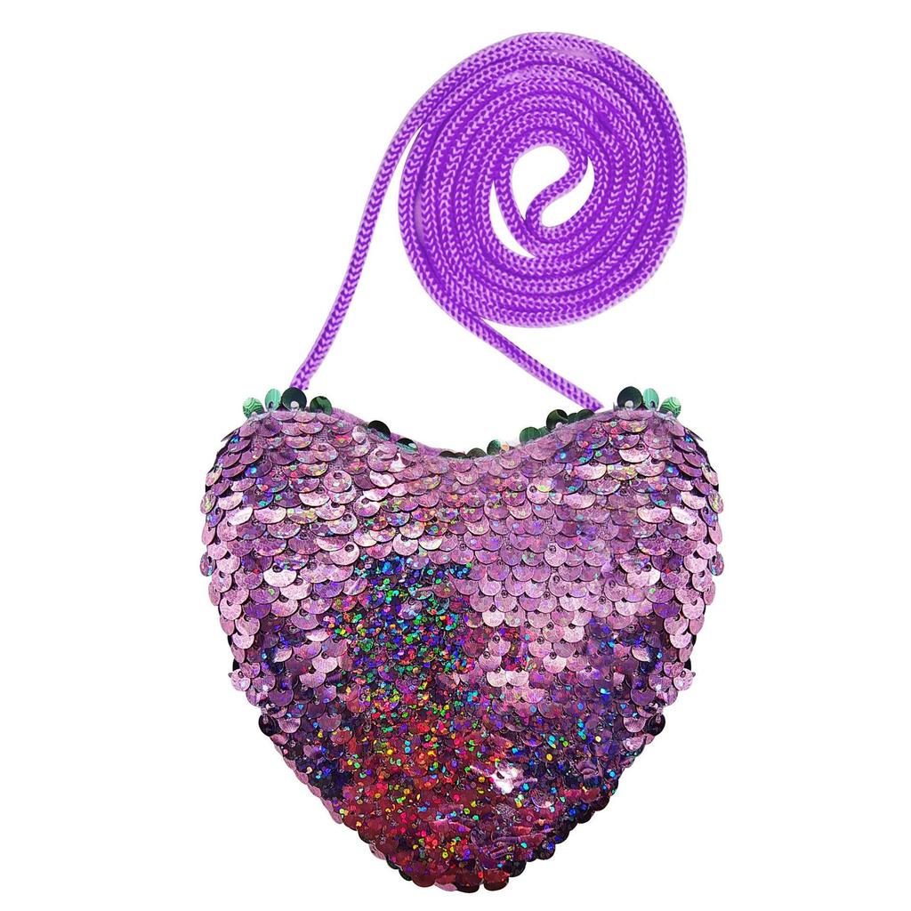 Elsa Sequin Classic Train Dress with Wig In Purple and Blue