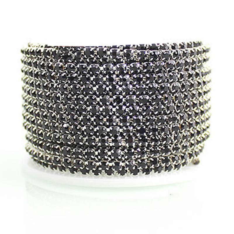 Лучшая цепочка со стразами, 10 м, отделочная лента, хрустальное стекло, прозрачные блестящие стразы, декор «сделай сам»