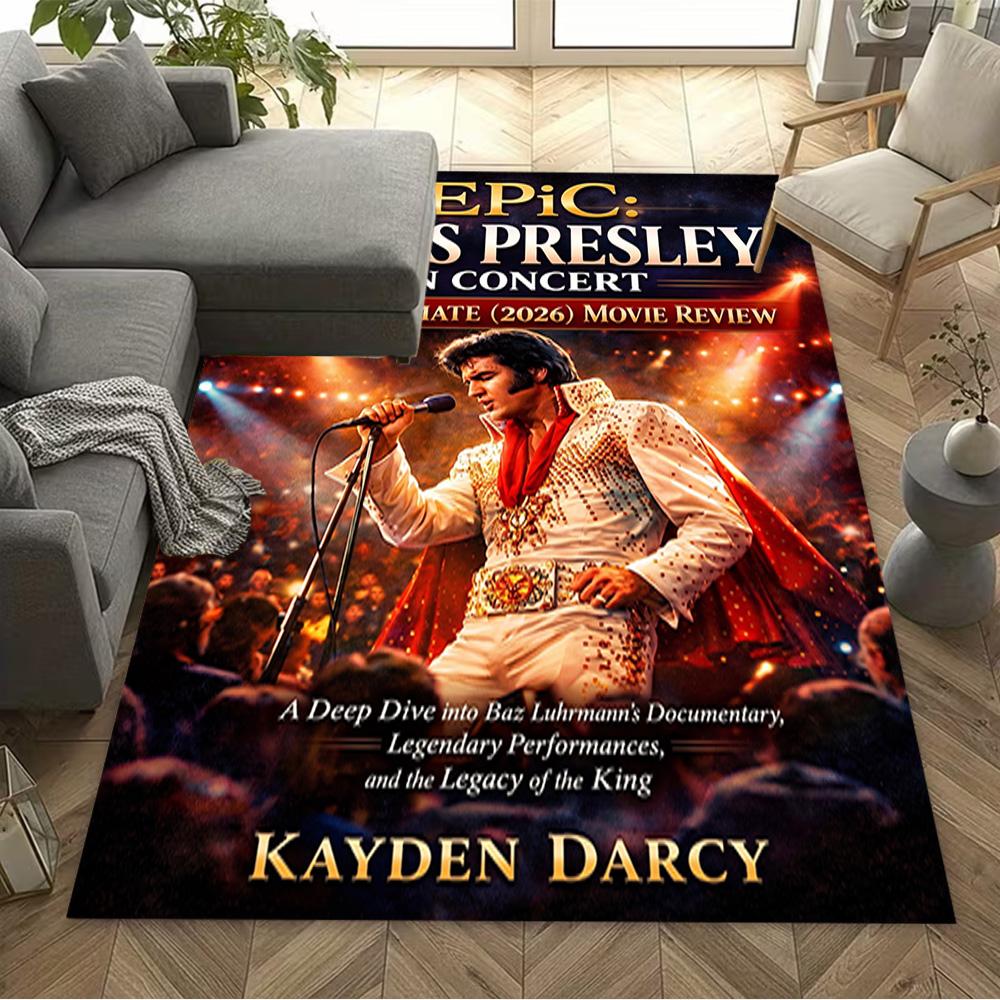Elvis Presley Live Performance Floor Mat Suitable for Living Rooms Dining Room Study room Foyer Antislip Carpet Decorate Offices