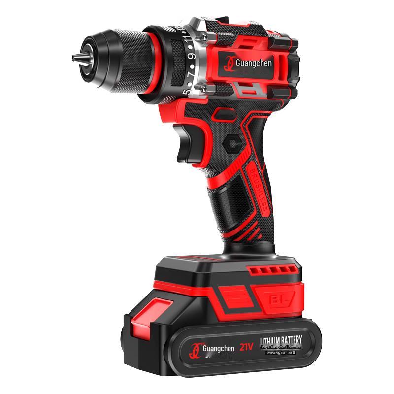 Guangchen 21V Cordless Brushless Impact Drill and Screwdriver 118-Piece Tool Set CN plug (adapter included)