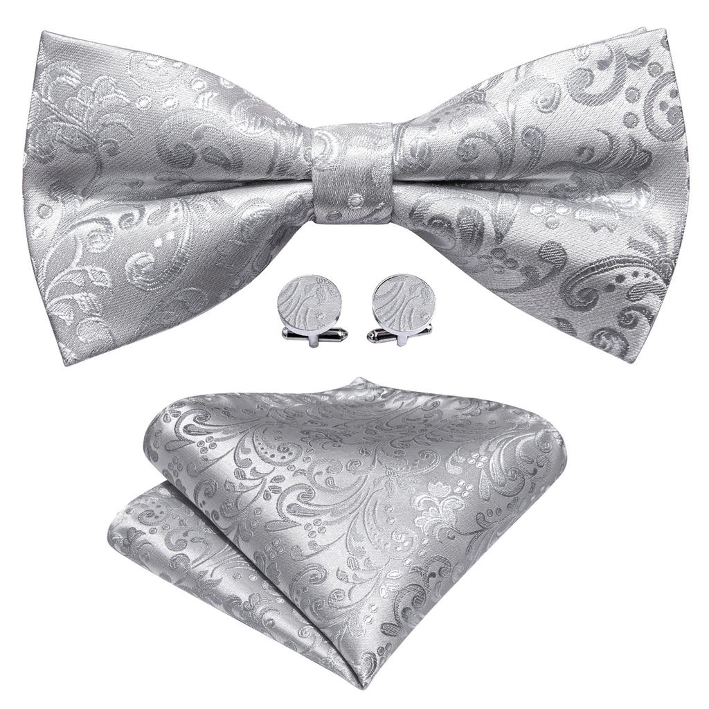 9 цветов галстук для мужчин тканый атласный галстук-бабочка с цветочным принтом карманный квадратный комплект запонок официальная свадьба