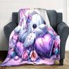 1pc Dolphin Princess blanket Lightweight Flannel Throw for Sofa Bed Travel Camping Livingroom Office Couch Chair