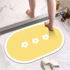 Коврик для туалета Коврик для ванной Диатомовый ил быстросохнущий впитывающий коврик Дверной нескользящий коврик Бытовой туалет Коврик для ванной
