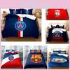 Логотип футбольной команды Двуспальный 3-предметный постельный комплект - удобный, грязеотталкивающий домашний текстиль