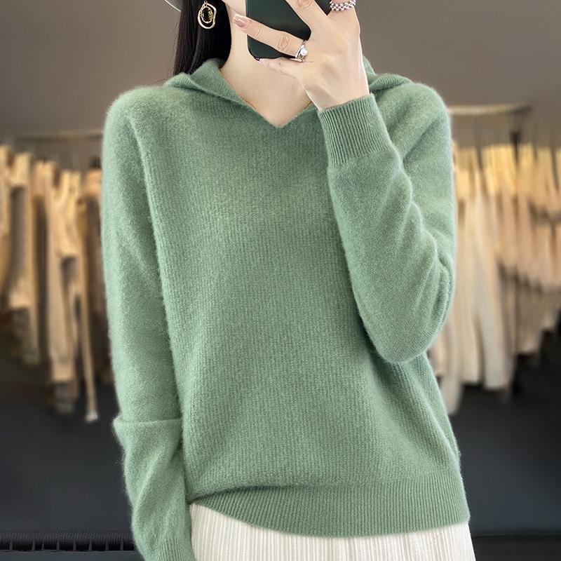 Женский кашемировый свитер Qinghe cashmere 30% кашемир 70% шерсть Женский осенне-зимний кашемировый свитер мягкий и теплый