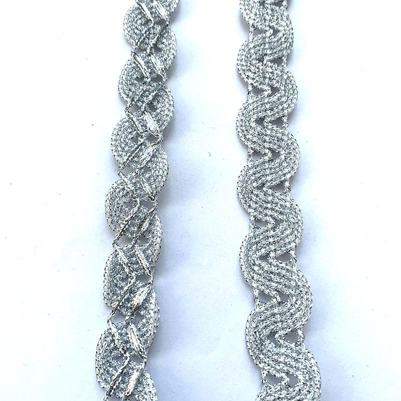 4m/13.12ft Each Bag Lace Trims Curve Ribbons Clothing Curtain Sewing Accessory Handmade DIY Craft Gold Silver Centipede Trim Decoration