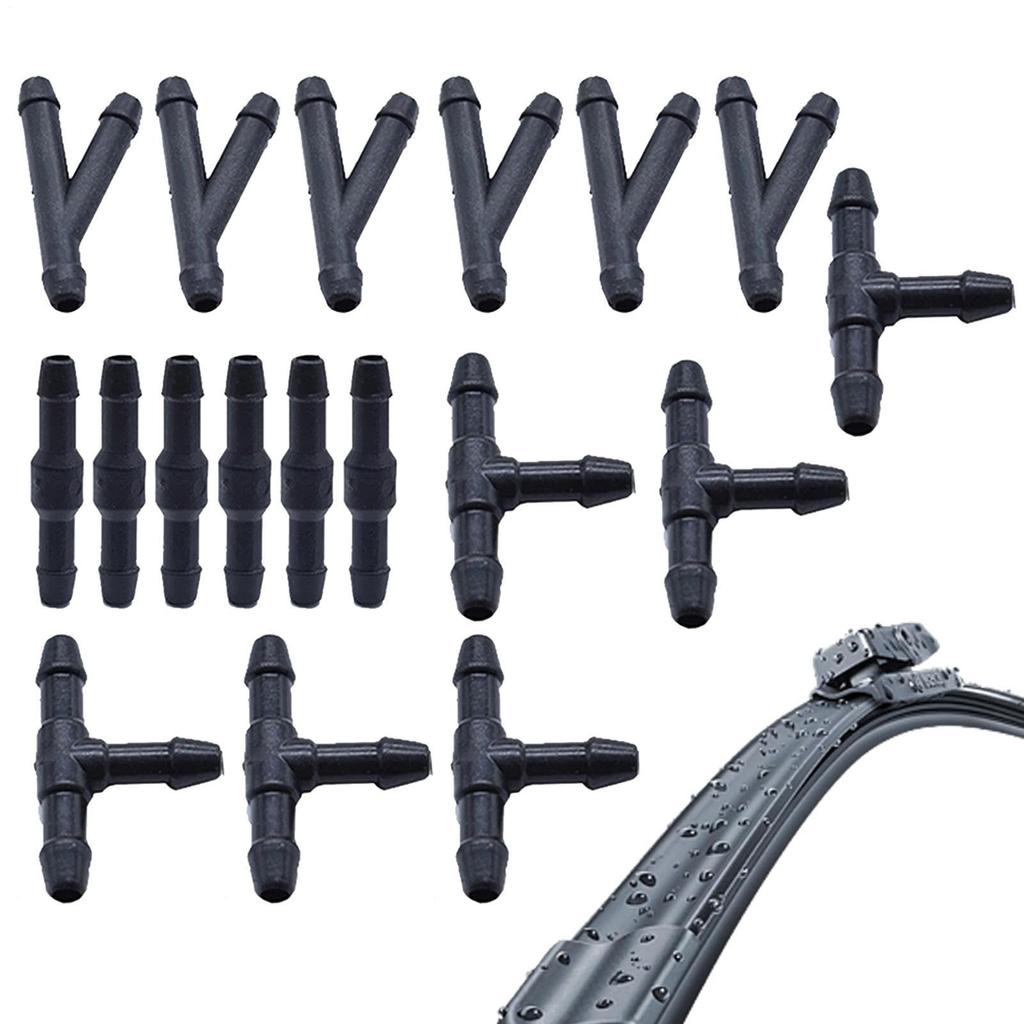 Комплект шланга омывателя лобового стекла, Замена соединителя форсунки омывателя - Комплект для ремонта шланга стеклоочистителя с