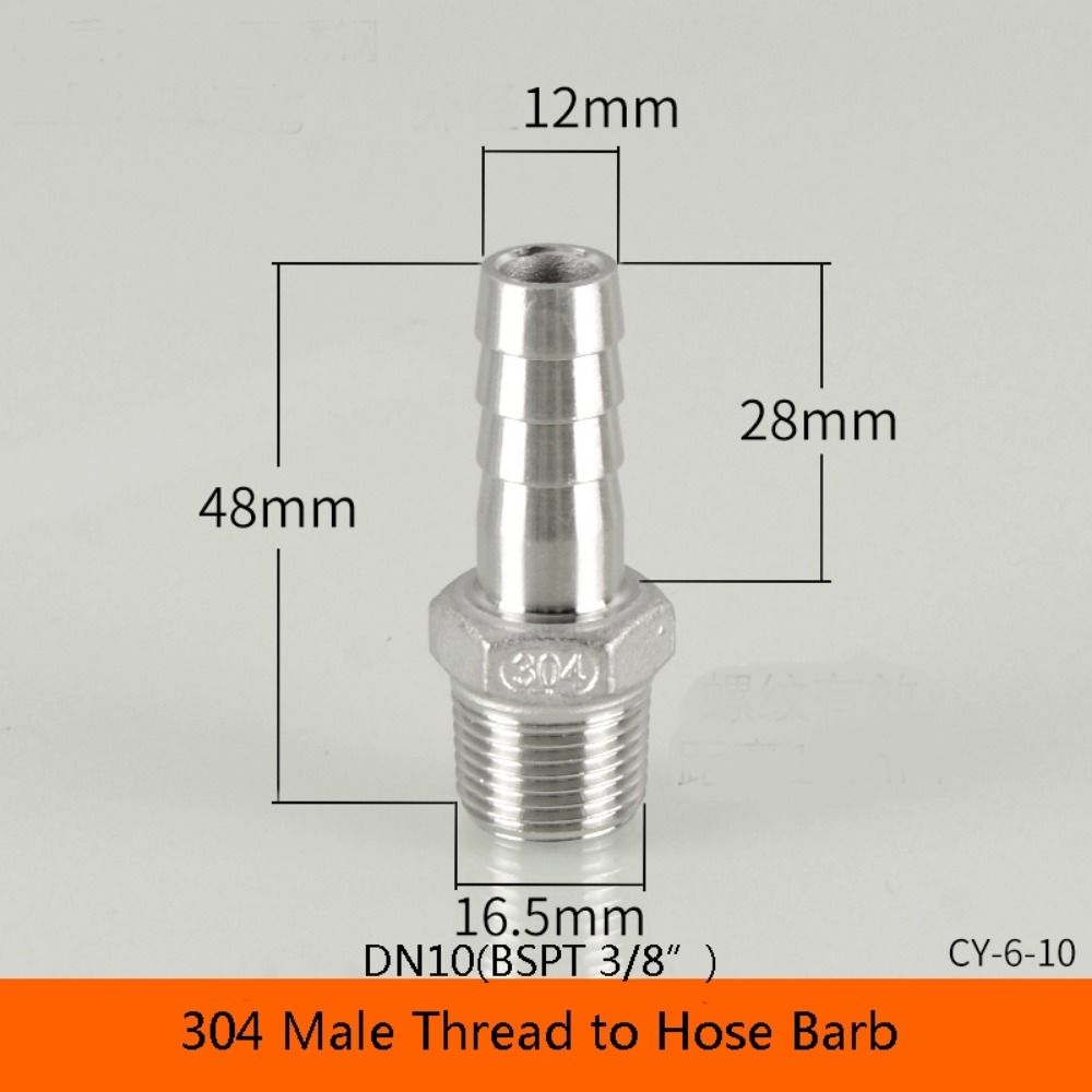 1 шт. соединительный адаптер шланговый соединитель 304 нержавеющая сталь трубный фитинг трубное соединение для ПУ ПЭ трубы