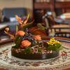 Large Round Table Turntable Centerpiece for Hotel Dining and Private Room Decor - Artificial Flower Art Landscape