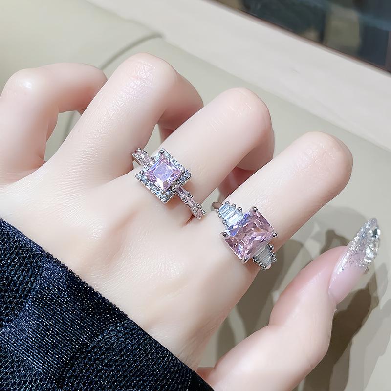 Luxury Butterfly High Sense Cold Wind Exquisite Full Diamond Zir*****Pen Ring Simple Fashion Ring