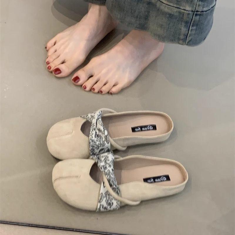 Muller крутые тапочки носить ленивый одна педаль 2025 весна и лето новые Мэри Джейн французский мешок голова полутапочки женские