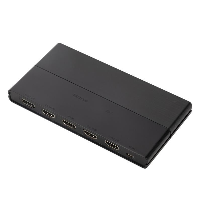 HDTV 1x4 Сплиттер Бокс Видео Коммутатор Передает Видео Высокого Разрешения на 4 Экрана Одновременно Простое Управление